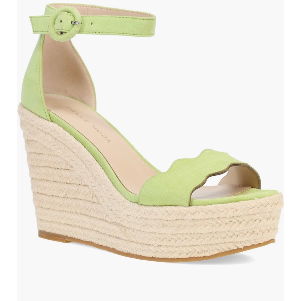 Pelle Moda Ryne Wedge Platform Sandal CELERY